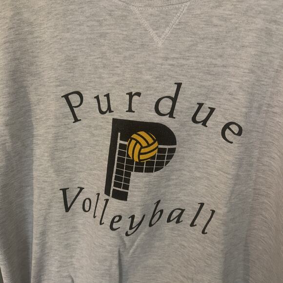 Vintage Purdue Boilermakers Volleyball Sweatshirt Gray XL Russell Athletic Rare - Picture 4 of 5